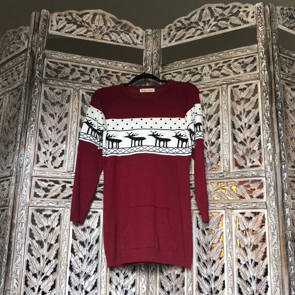 Holiday sweater dress